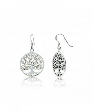 Sterling Silver Tree Polished Earrings