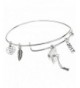 Sterling Graduation Feather Adjustable Bracelet