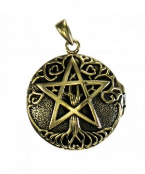 Bronze Pentacle Pentagram Aromatherapy Locket