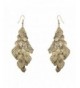 Lux Accessories Burnish Chandelier Earrings