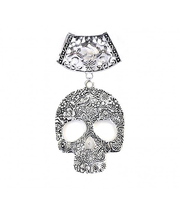Skull Pendant Jewelry Scarf Accessory