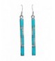 Handmade Silver Stabilized Turquoise Earrings