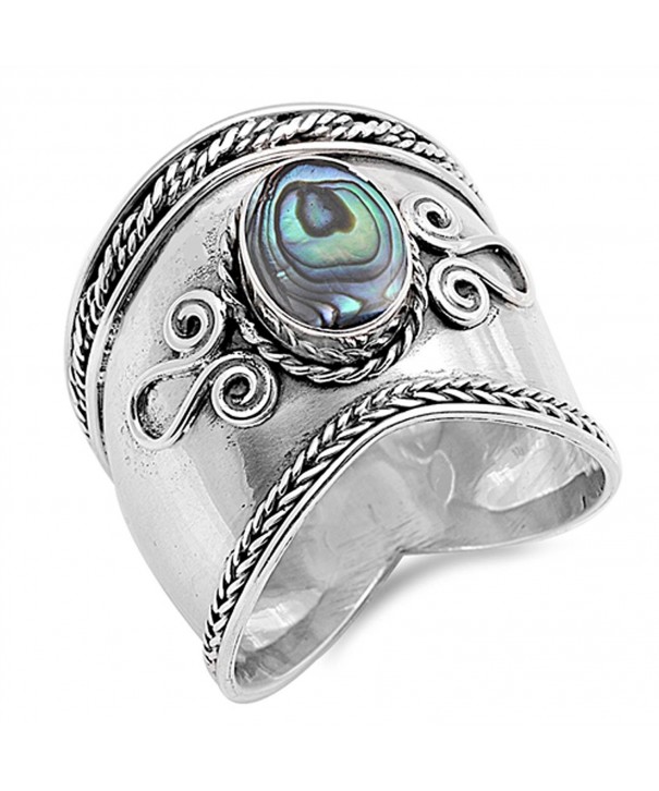 Simulated Abalone Sterling Silver Design