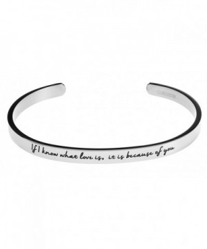 because Inspirational Bracelet Bangle White