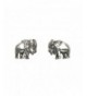 Tiny Sterling Silver Buffalo Earrings