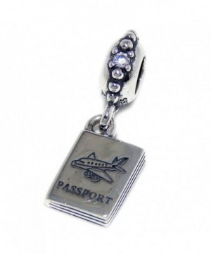 Solid Sterling Silver Dangling Passport