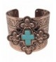 Simulated Turquoise Western Silver Bracelet