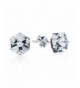 Clear Crystal Sterling Silver Earrings