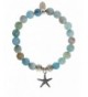 EvaDane Aquamarine Gemstone Starfish Bracelet