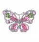 Alilang Peridot Crystal Rhinestone Butterfly