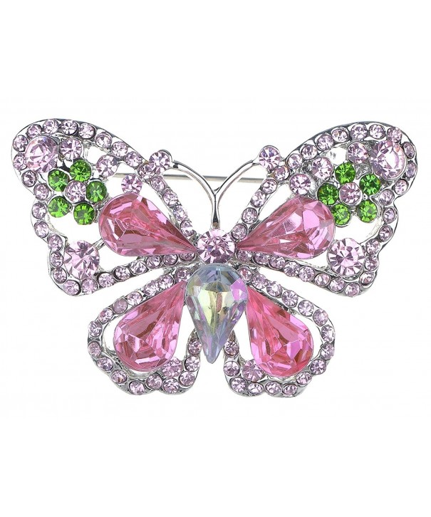 Alilang Peridot Crystal Rhinestone Butterfly