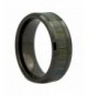 MJ Black Ceramic Inlay Wedding