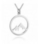 Sterling Snowcapped Mountain Pendant Necklace