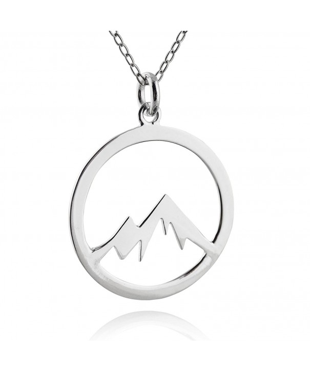 Sterling Snowcapped Mountain Pendant Necklace