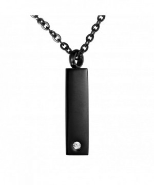 Rectangle Necklace Stainless Memorial Keepsake