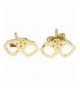 FindingKing 19333 Gold Handcuff Earrings