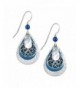 Silver Forest Teardrop Dangle Earrings