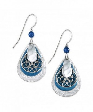 Silver Forest Teardrop Dangle Earrings