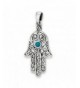 Pendant Simulated Turquoise Sterling Silver