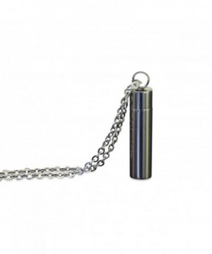 Capsule Cremation Memorial Pendant Necklace