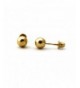 Yellow Gold Earrings Child Screwbacks