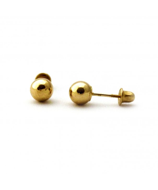 Yellow Gold Earrings Child Screwbacks