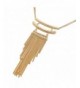 Onnea Plated Horizontal Tassel Necklace