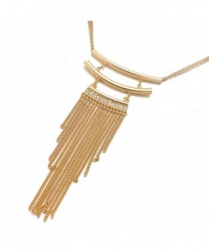 Onnea Plated Horizontal Tassel Necklace