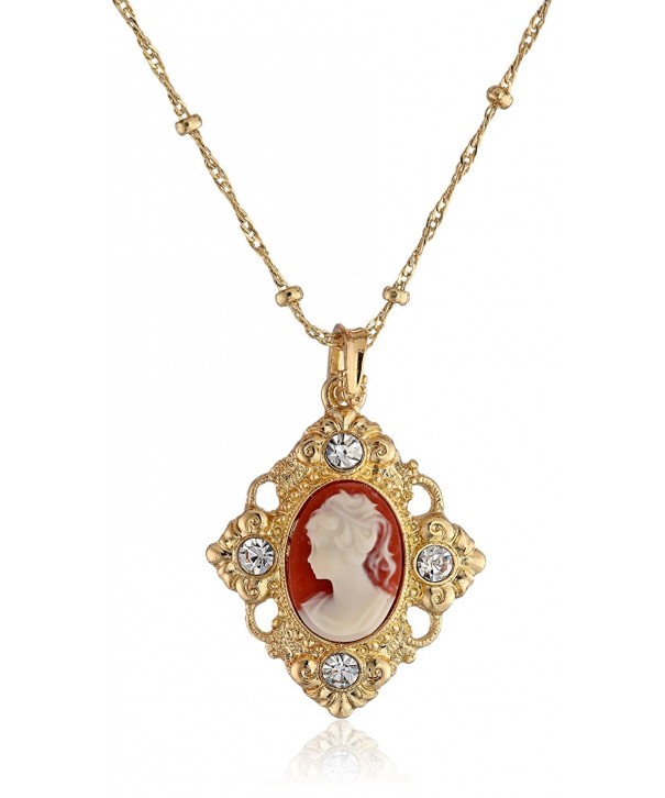 Downton Abbey Gold Tone Crystal Necklace