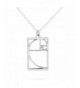 Boutique Academia Silver Rhodium Fibonacci Necklace