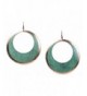 Copper Earrings Circular Green Patina