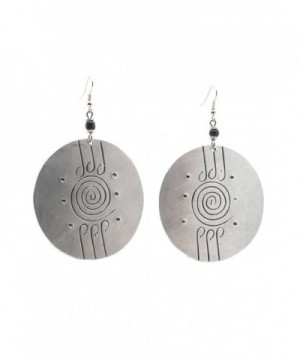 Maisha Trendy Hammered Medallion Earrings