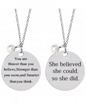 Bassion Stainless Inspirational Necklace Lettering