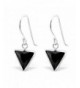 Sterling Silver Triangle Fishhook Earrings