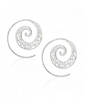 Detailed Swirl Style Statement Earrings
