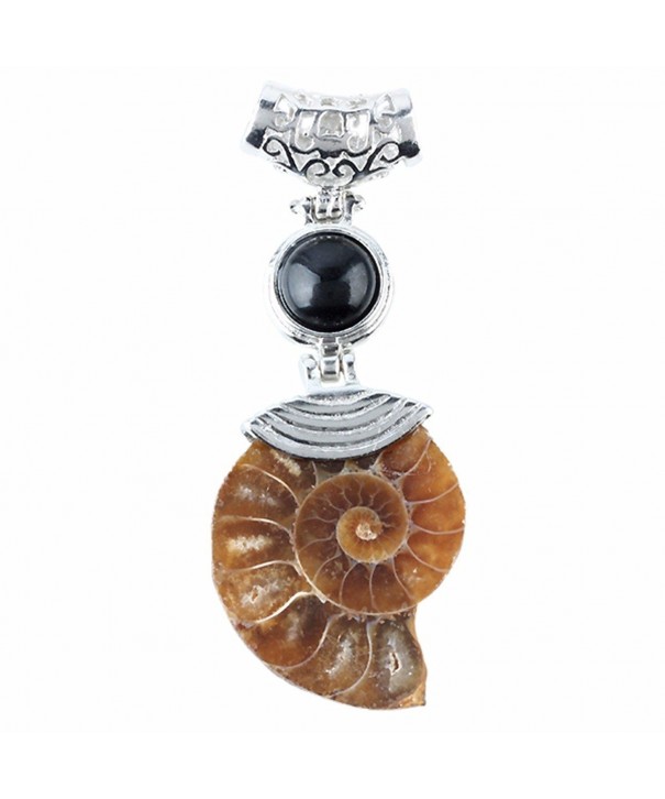 Samtree Natural Ammonite Pendant Necklace