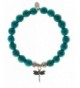 EvaDane Turquoise Gemstone Dragonfly Bracelet