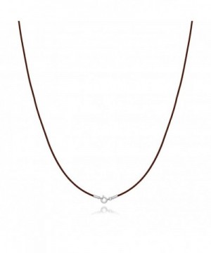 Brown Leather Necklace Choker Silver