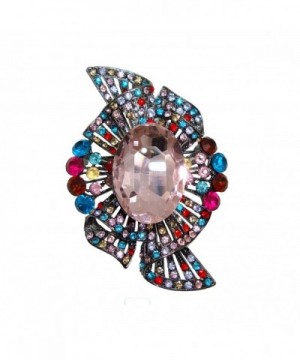 TTjewelry Vintage Bow knot Multi color Rhinestone