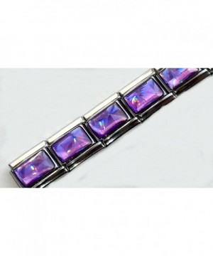 Purple Stone like Enamel Italian Bracelet