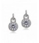 Platinum Flashed Silver Zirconia Earrings