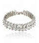 EVER FAITH Silver Tone Zirconia Bracelet