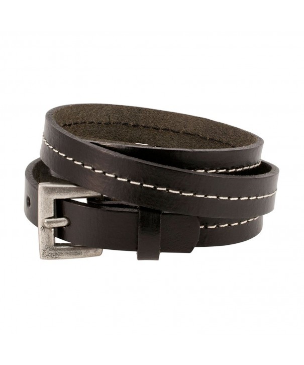 Napoli Leather Buckle Triple Bracelet