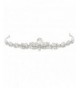 EVER FAITH Silver Tone Austrian Headband