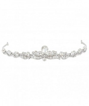 EVER FAITH Silver Tone Austrian Headband