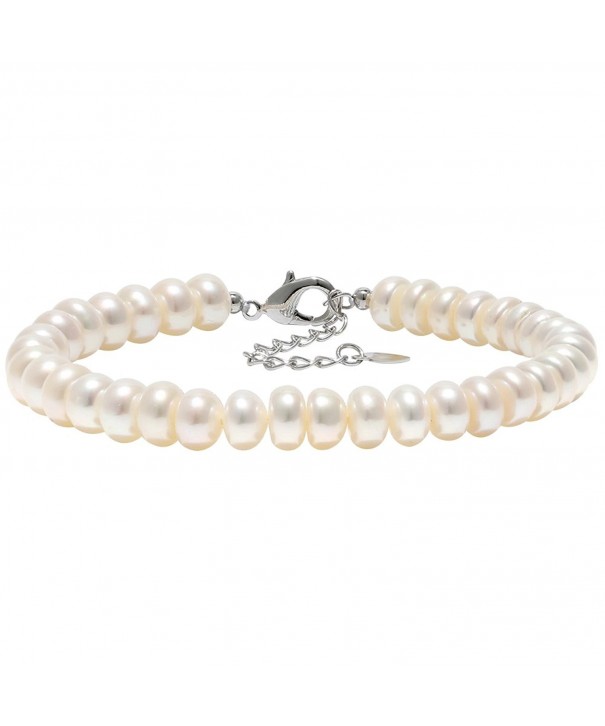 Aobei Cultured Freshwater Bracelet Silver tone