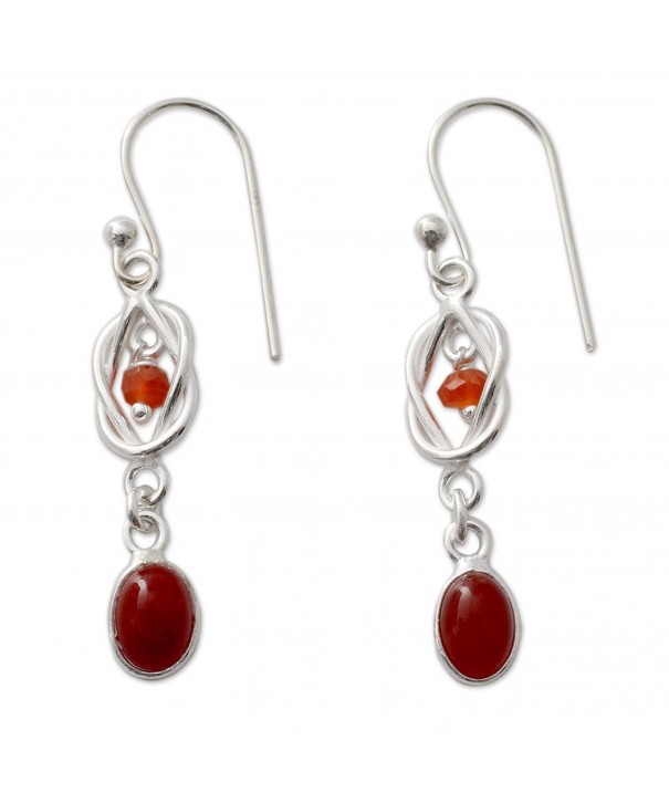 NOVICA Sterling Silver Earrings Festive