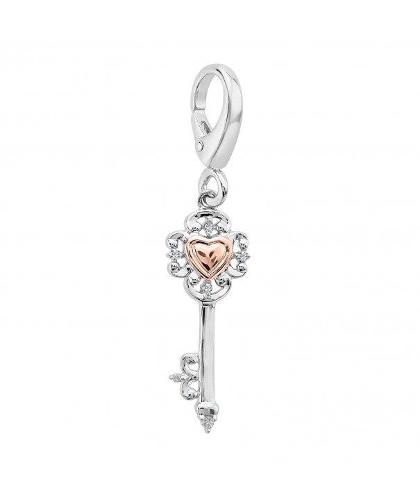 Charm Diamonds Sterling Silver Rose