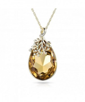 Alantyer Necklace Teardrop Swarovski Birthstone