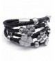 KONOV Stainless Braided Leather Bracelet